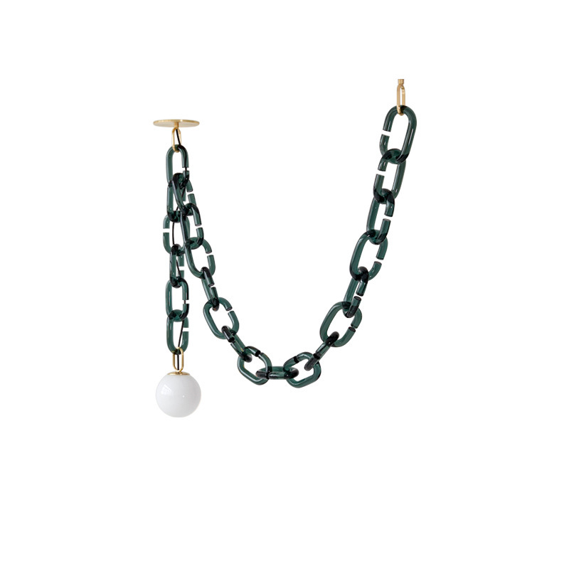 Подвесной светильник CHAIN 2 green by ImperiumLoft