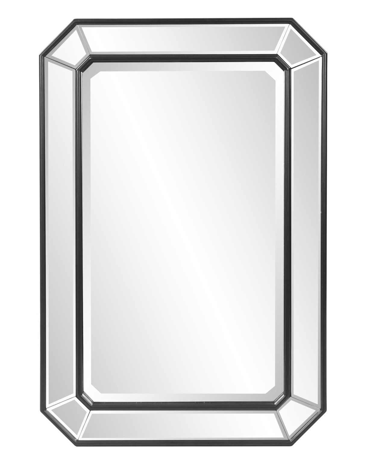 Зеркало в черной раме Леннокс Louvre Home DWM557PND