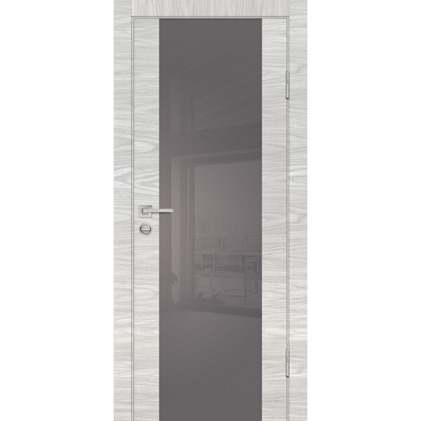 Межкомнатная дверь Graf P-7 серый лакобель Дуб скай бежевый (2000 х 900)