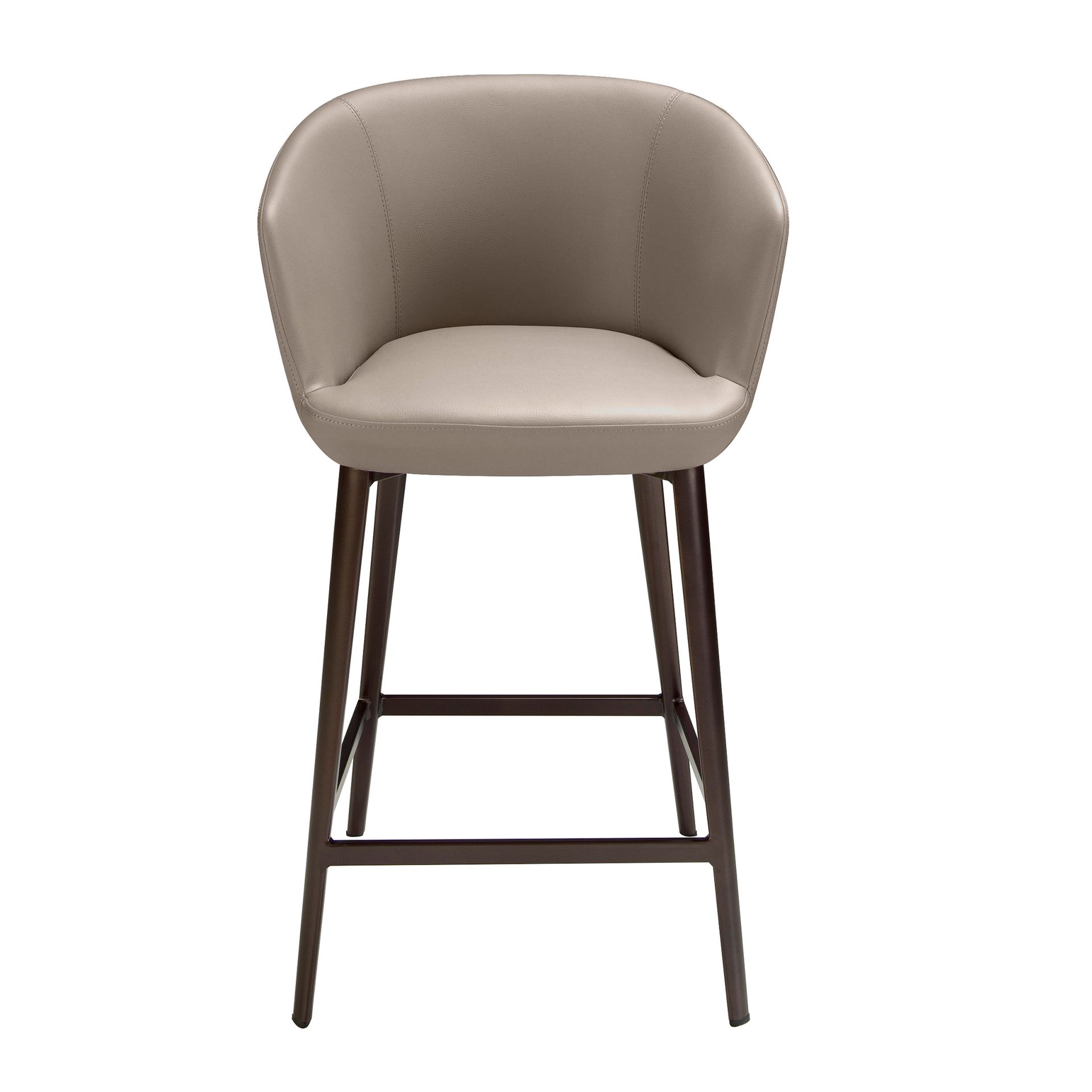 Барный стул 4134/A214BS из экокожи серого цвета Angel Cerda