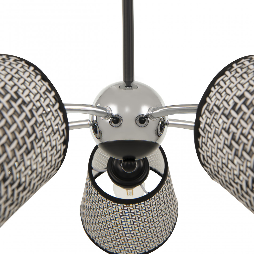 Люстра с абажурами 320007/5 CR.BK Arte Milano