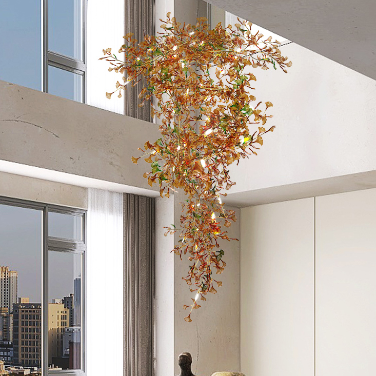 Подвесная люстра ELLING LUX H180 Amber by ImperiumLoft