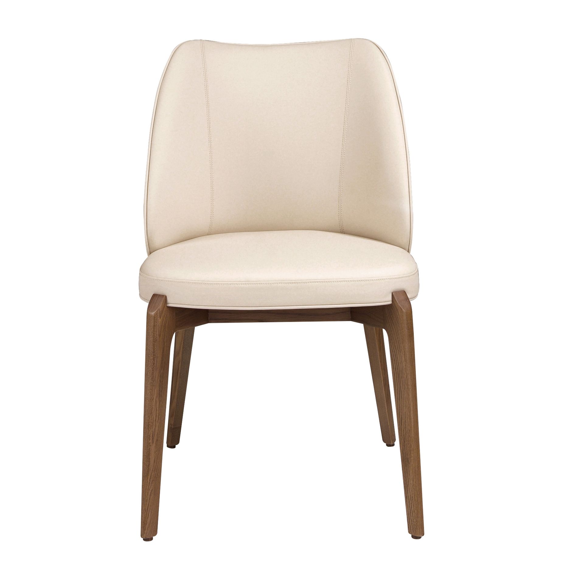 Стул 4207 из кремовой экокожи Angel Cerda