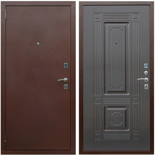 Дверь входная Graf Эконом Антик медь / МДФ 6 мм ФЛ-2 Венге