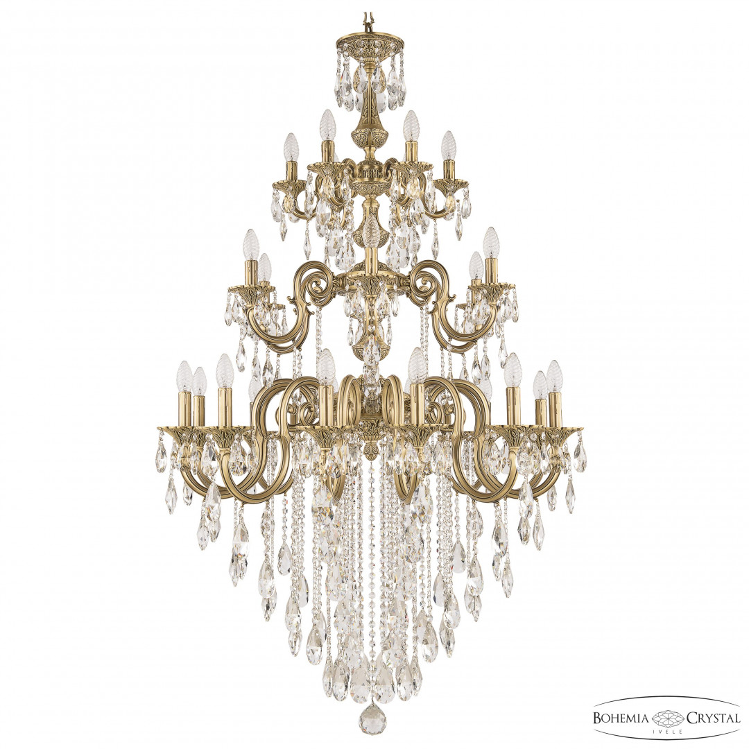 Люстра бронзовая с хрусталём 72103/12+6+6/300/3d B FP