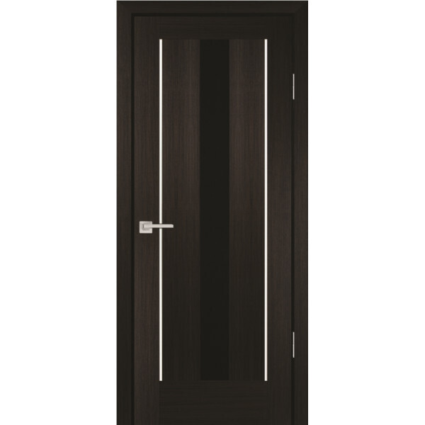 Межкомнатная дверь Graf PS-02 черный лакобель Мокко (2000 х 900)