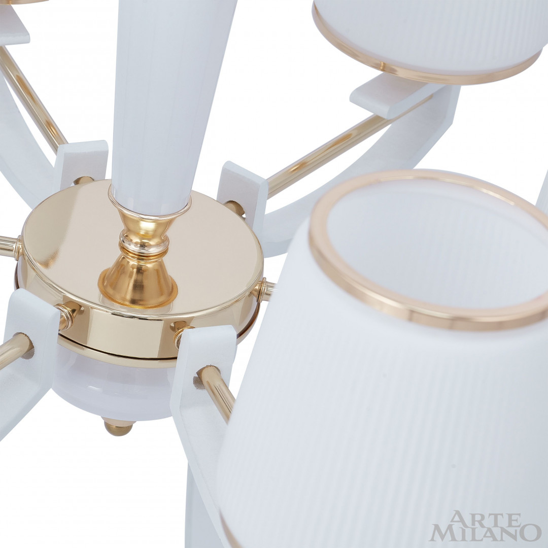 Люстра подвесная с плафонами 302457/6 Wh/Gd Arte Milano