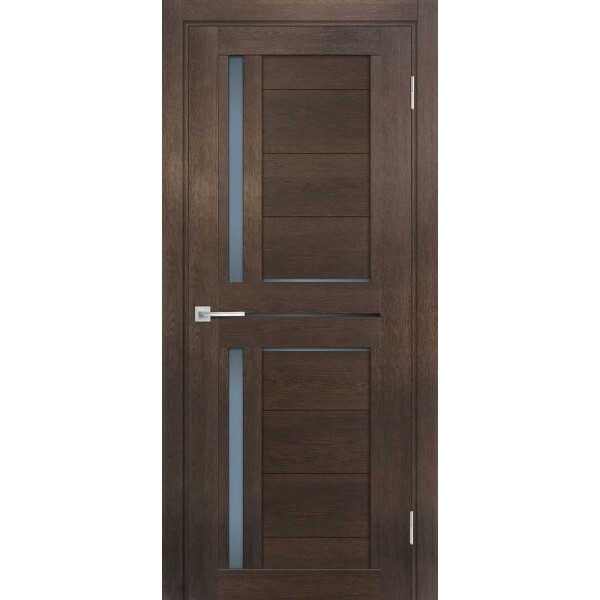 Межкомнатная дверь Graf ТЕХНО-804 графит сатинат, черный лакобель Фреско (2000 х 800)