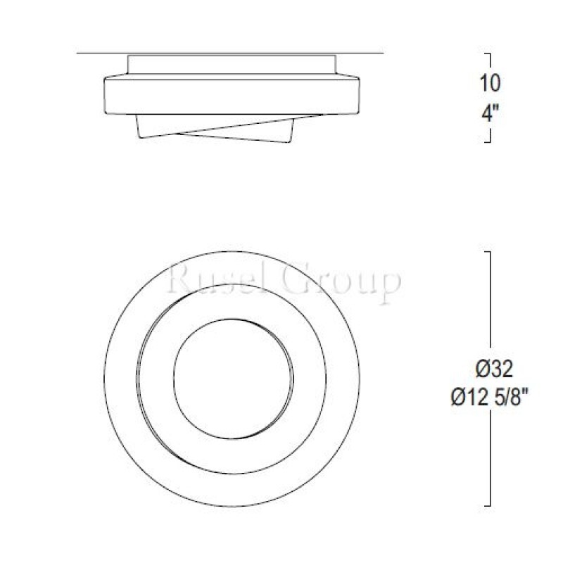 Потолочный светильник Leucos LOOP-LINE P-PL 32