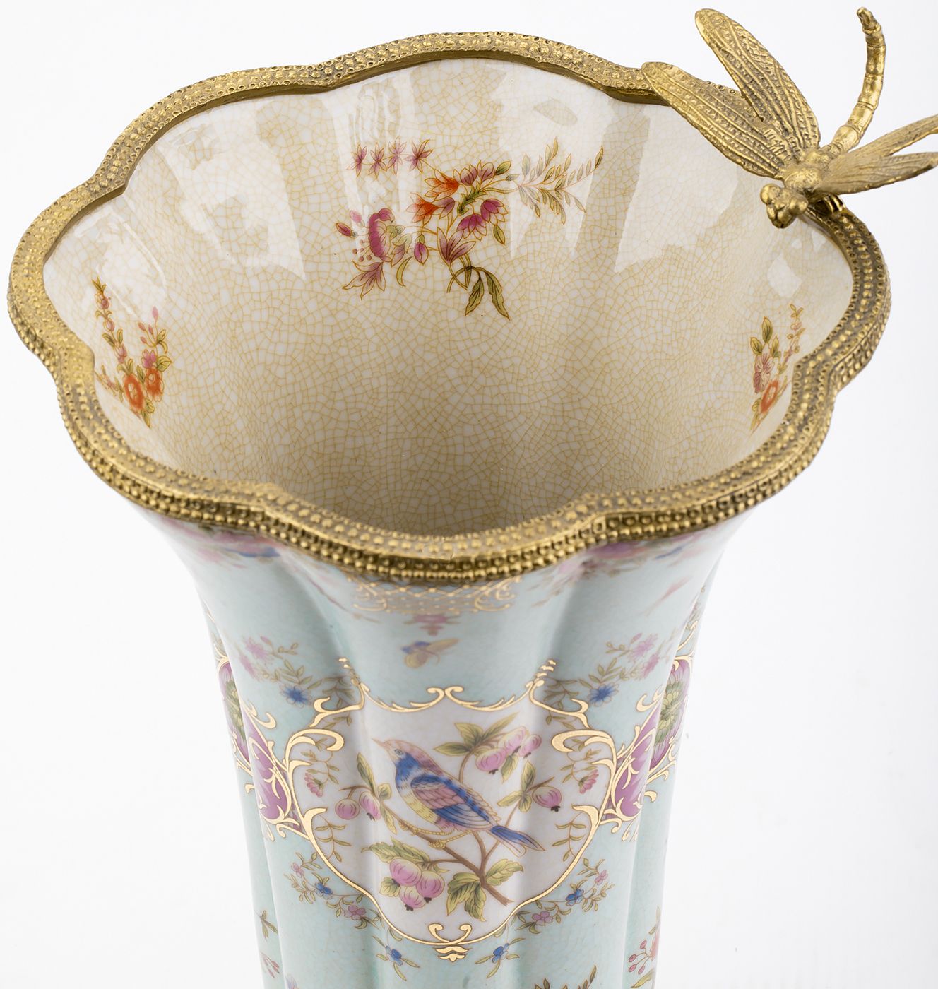 Ваза со стрекозой Glasar 31G1754/A1159HC/LG3042K