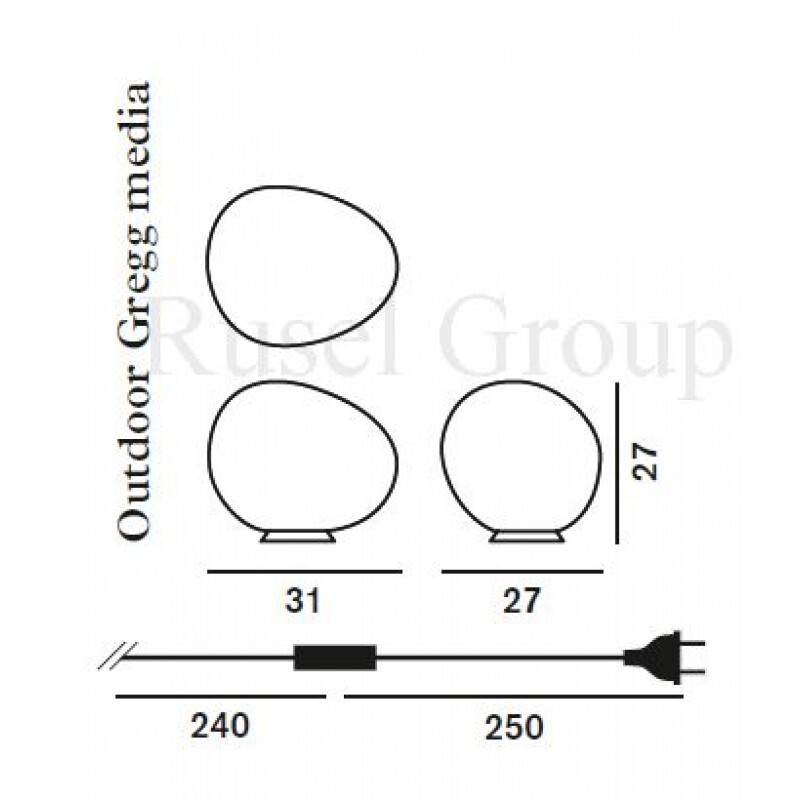 Напольный светильник Foscarini Outdoor Gregg media TERRA