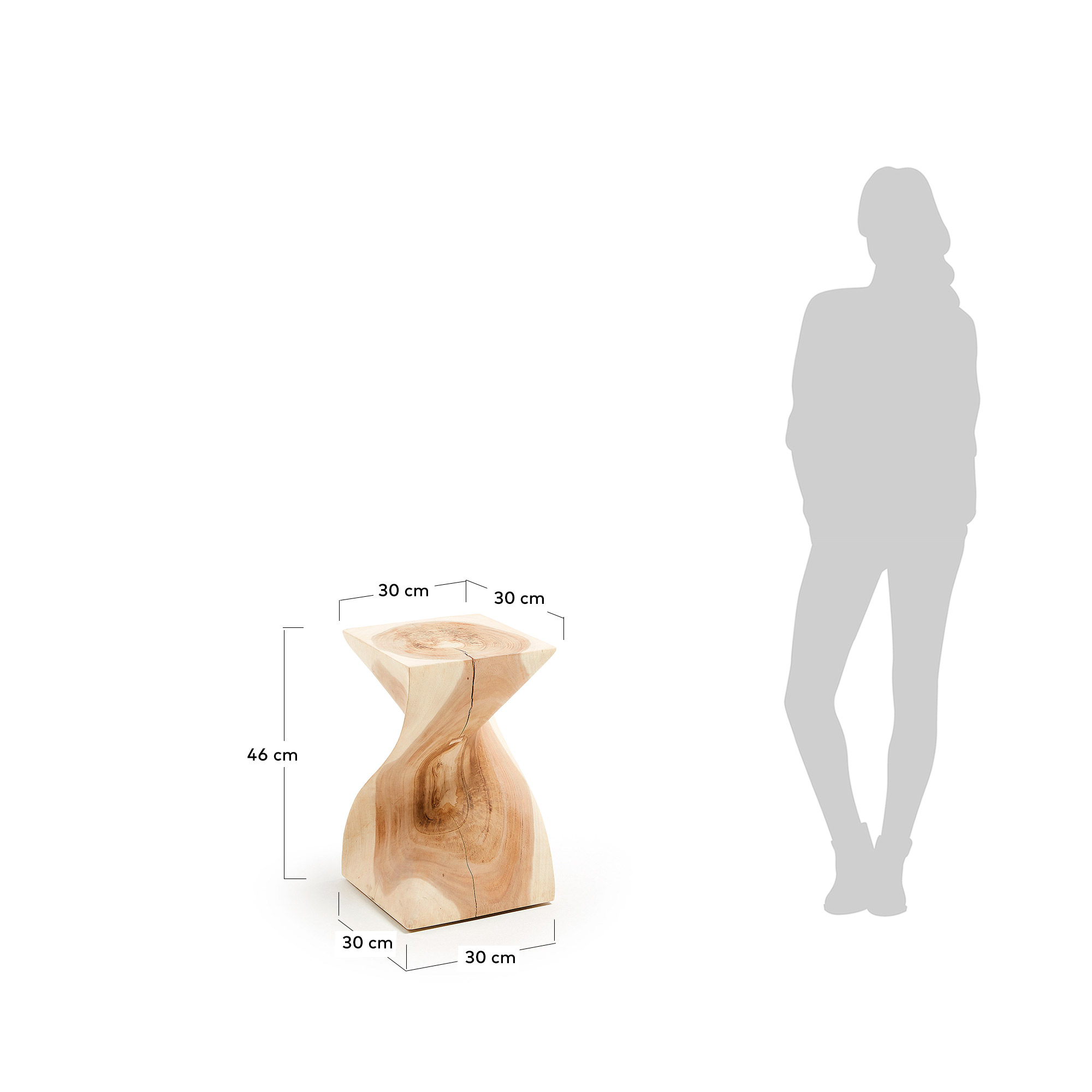 Приставной столик Hakon из массива альбиции La Forma (ex Julia Grup)