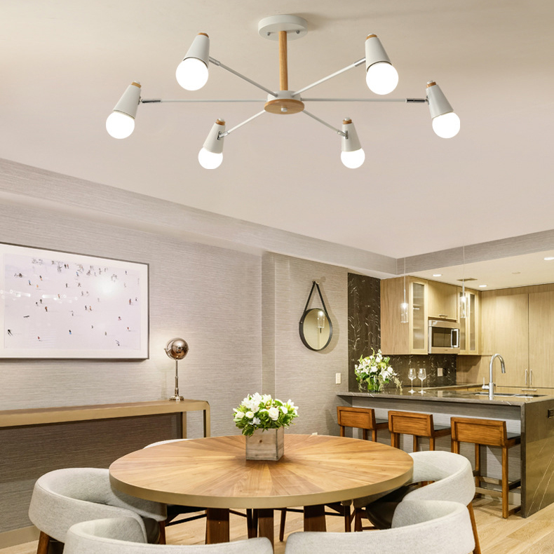 Потолочная люстра ROTARY L6 White by ImperiumLoft