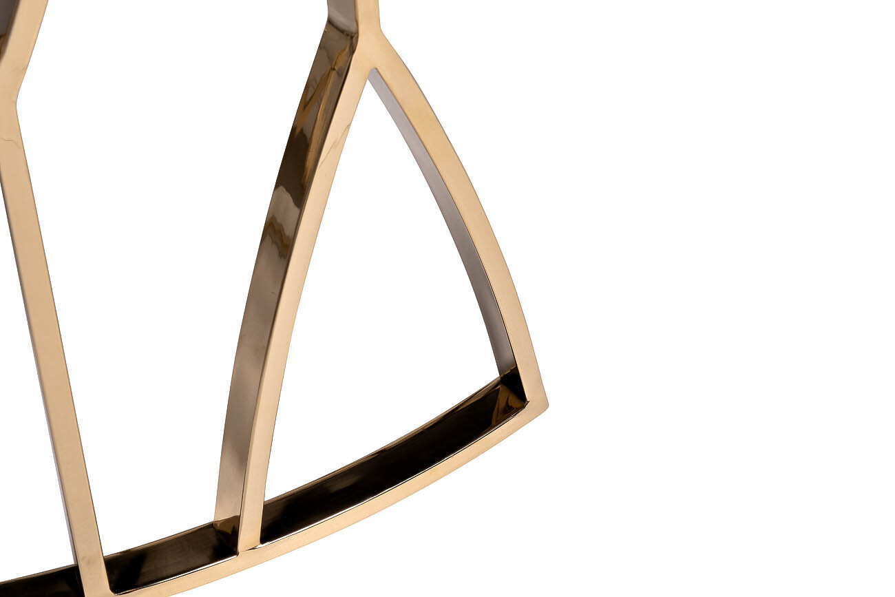 Стол журнальный с черным стеклом (золото) Garda Decor 13RXCT3104-GOLD