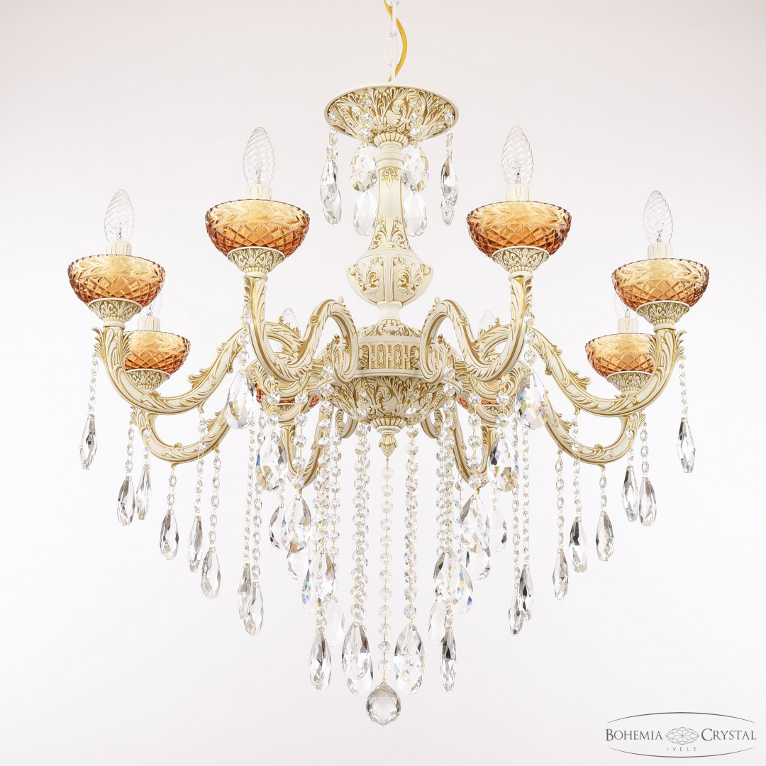 Люстра хрустальная AL79101/8/250 B WMG P Amber/M-1F Bohemia Ivele Crystal