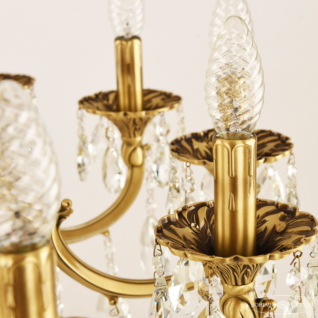 Люстра бронзовая с хрусталём 72101/12/250 B FP