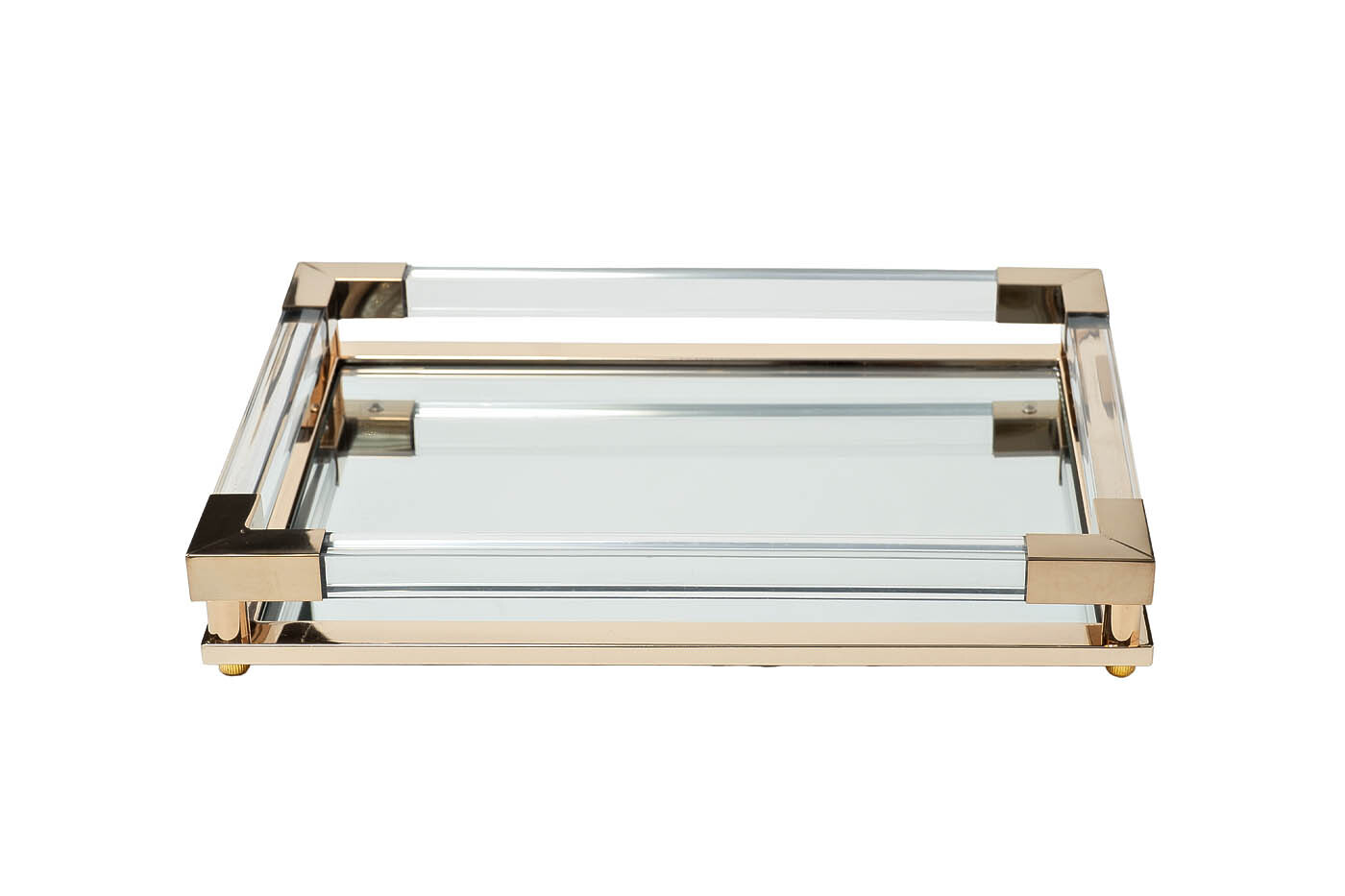 Поднос прямоугольный зеркальный/золото Garda Decor 2K389137-G