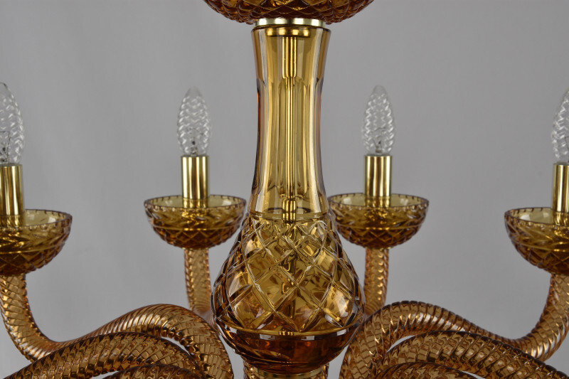 Подвесная люстра Bohemia Ivele Crystal 1310/12/360 G Am/Amber/M-1G