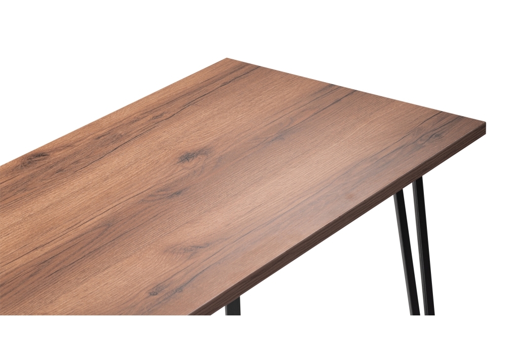 Стол деревянный Woodville Стол Денвер Лофт 120х60х75 25 мм дуб делано темный  / черный матовый 506941