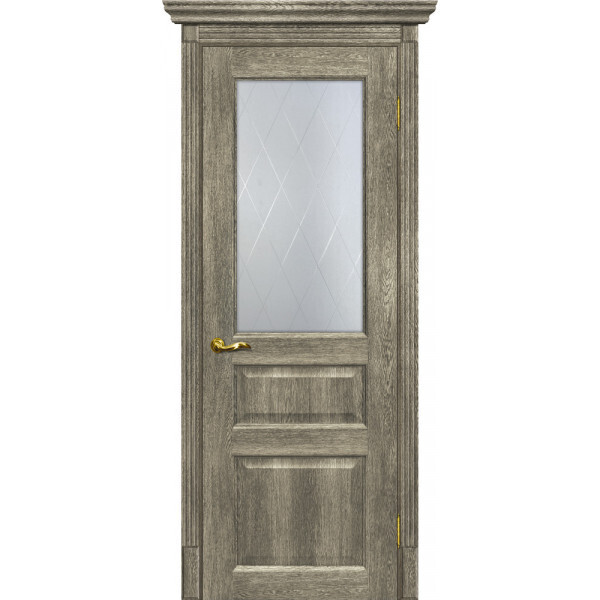 Межкомнатная дверь Graf Тоскана-2 Сатинат, контурный полимер б-цв. рис. Ромб Гриджио (2000 х 700)