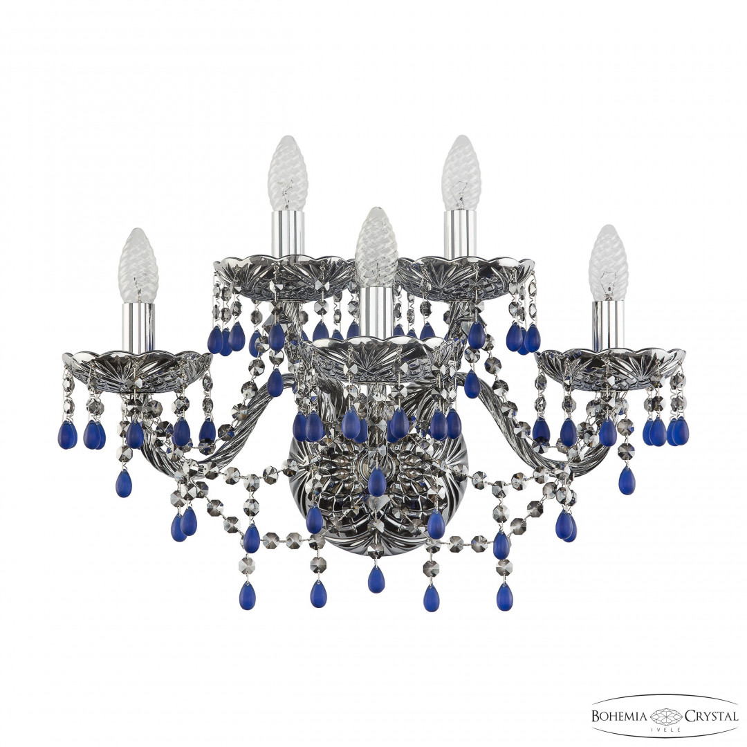 Бра хрустальные 1410B/3+2/195/XL Ni V3001 M781 Bohemia Ivele Crystal