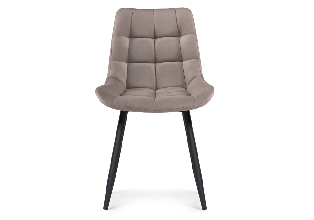 Стул Woodville Челси велюр латте / черный 502084