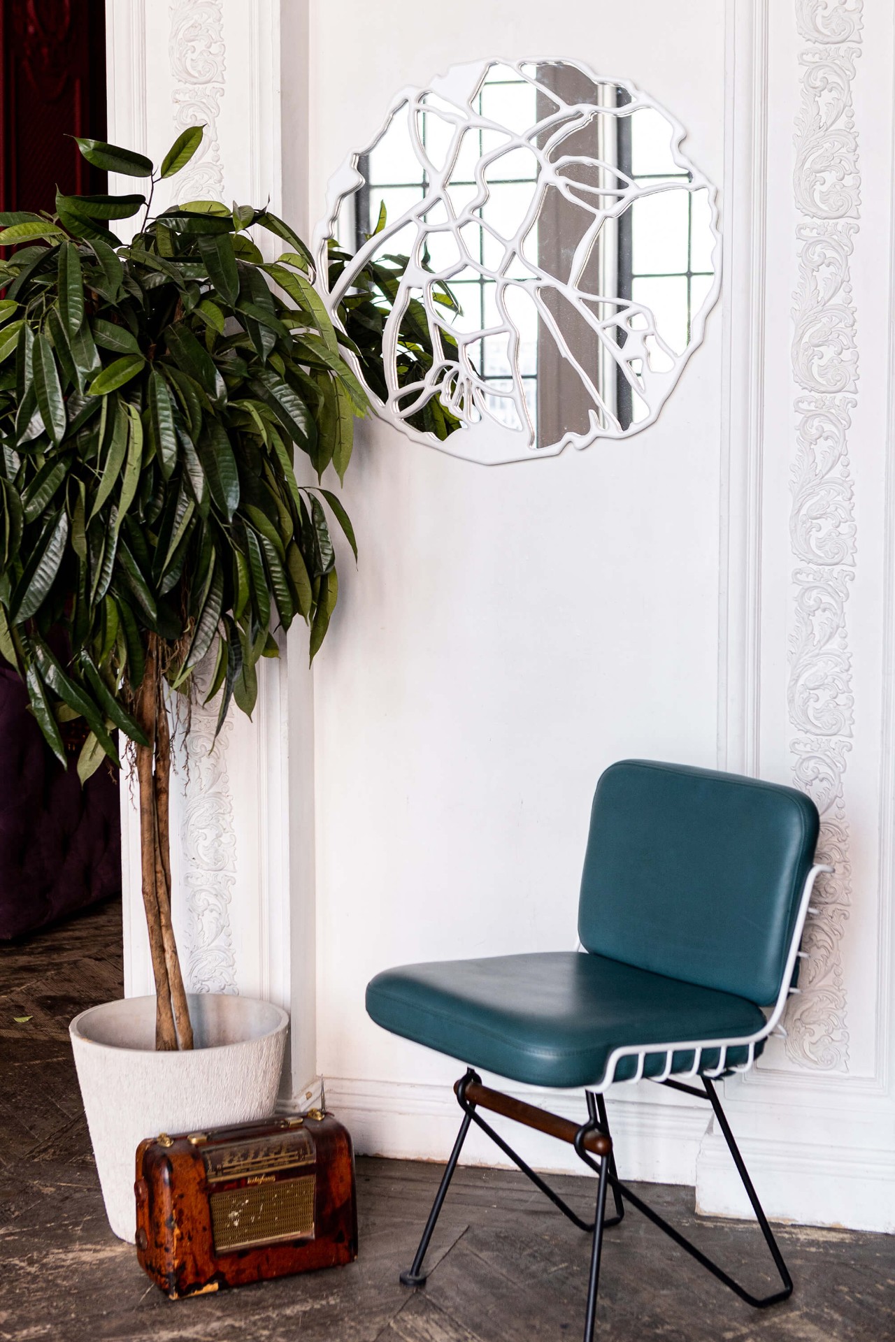 Зеркало BountyHome Roots White mv412-white