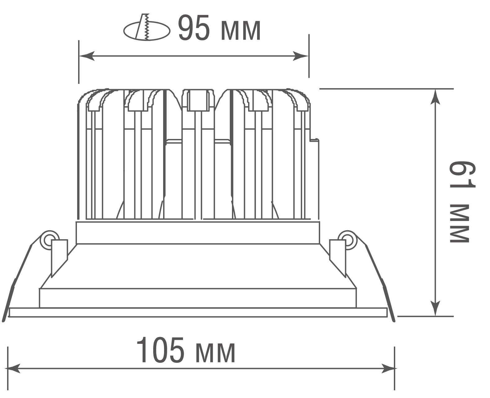 Встраиваемый светодиодный светильник Donolux DL18616R9W1W