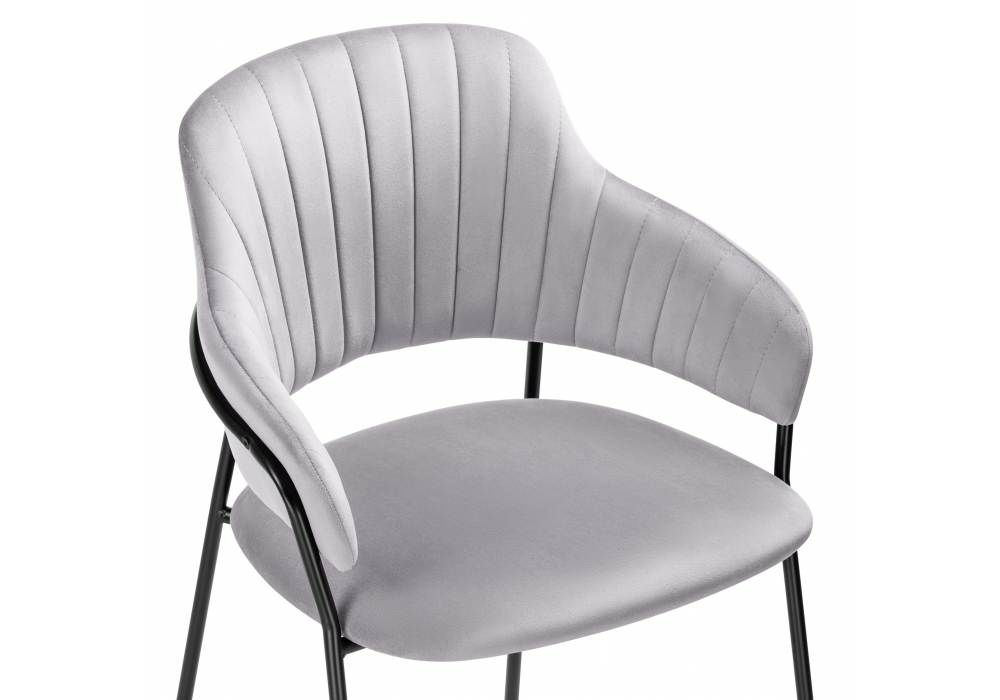 Стул Woodville Инклес серый / черный глянец 483855