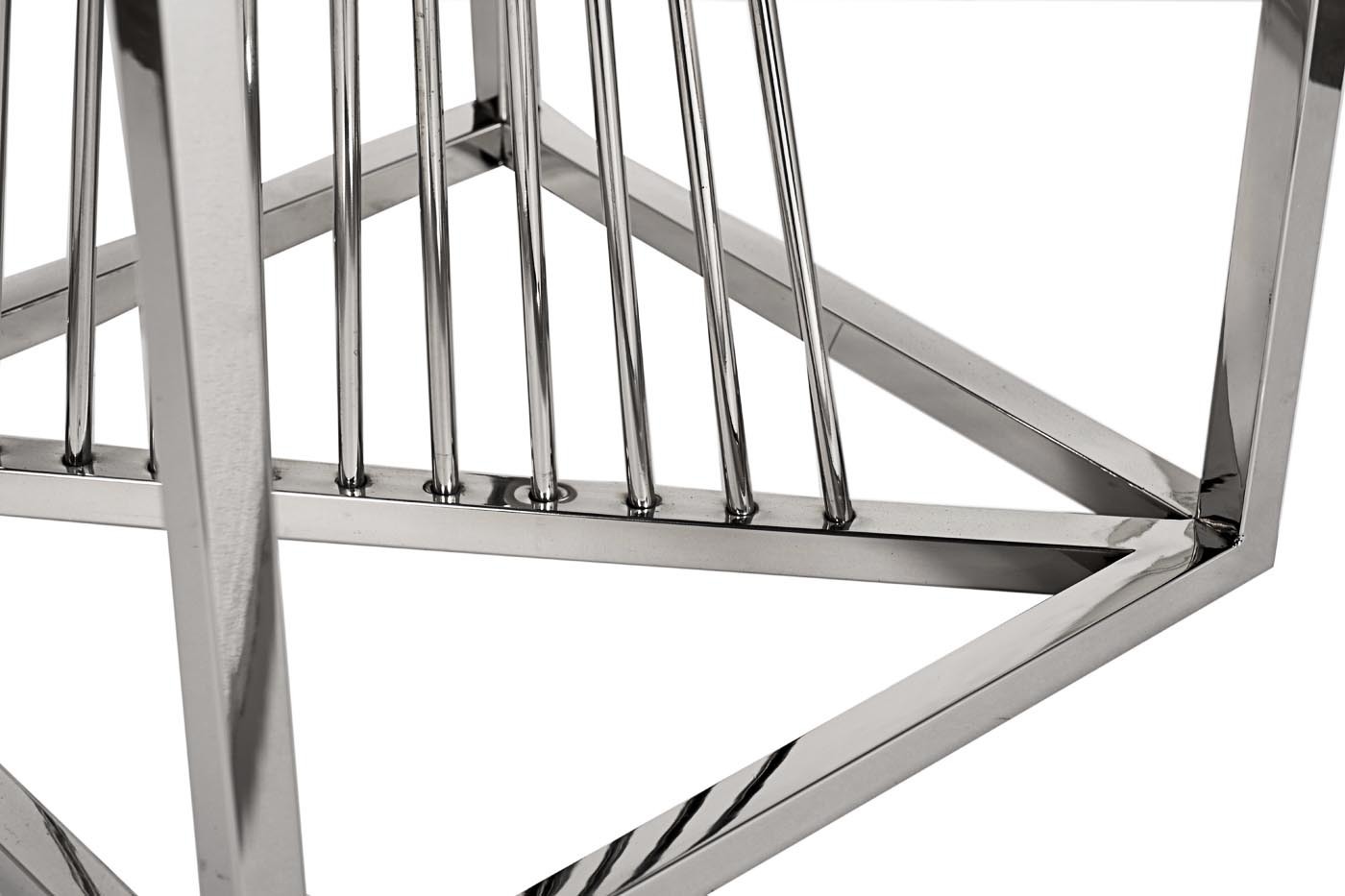 Столик журнальный высокий черное стекло/серебро Garda Decor 13RXET8082L-SILVER