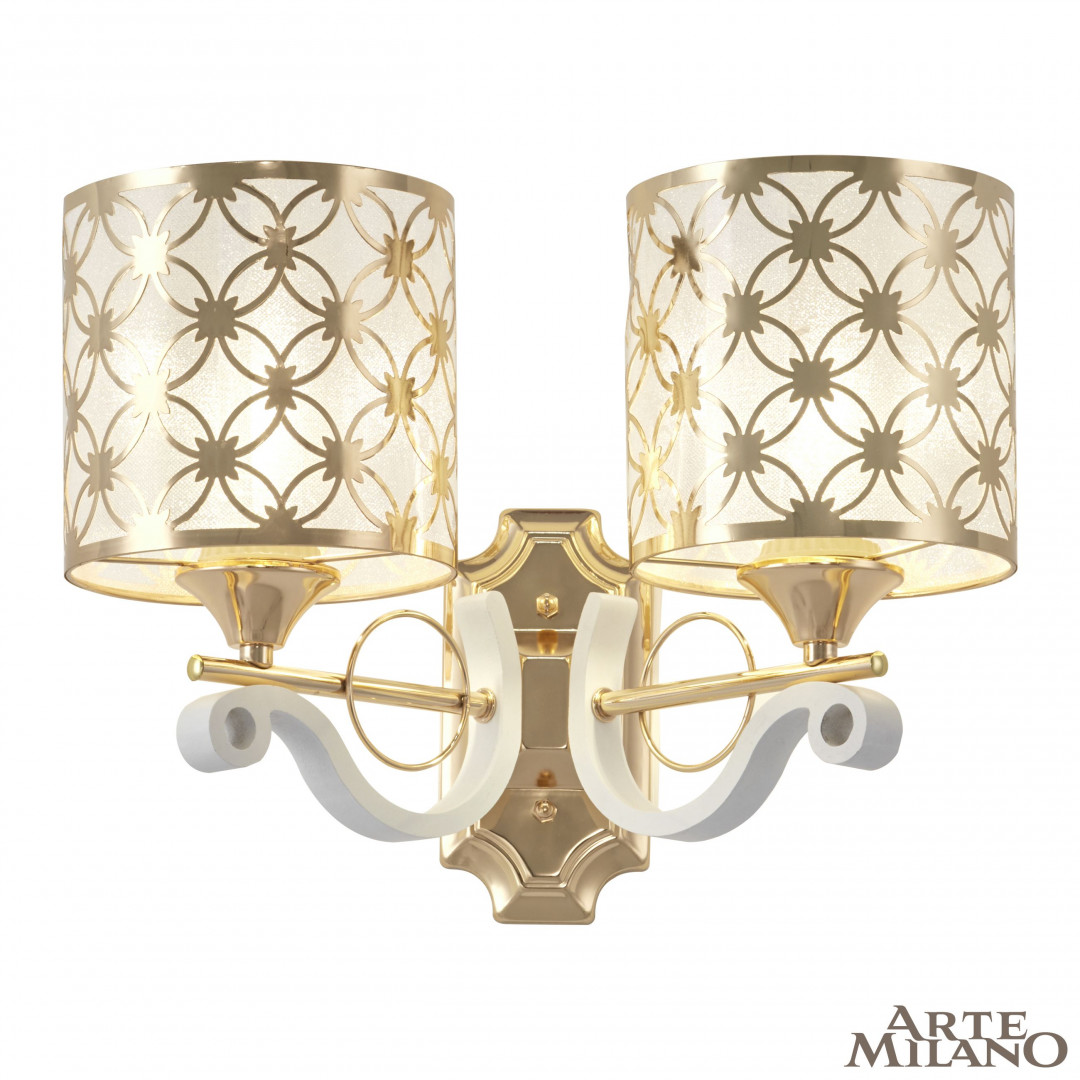 Бра с плафонами 303097/2W Wh/Gd Arte Milano