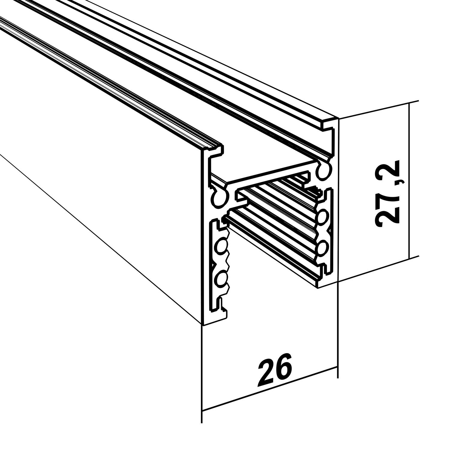 Накладной магнитный трек Ledron АВД-5412 Mini Black