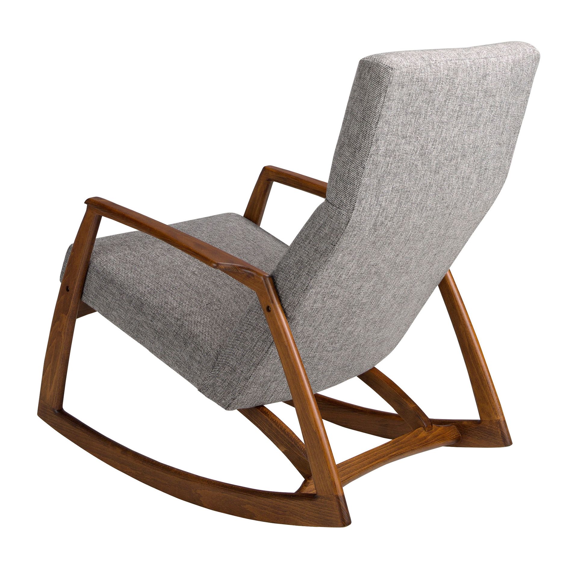 Кресло-качалка 5106/WD972 из серой ткани Angel Cerda