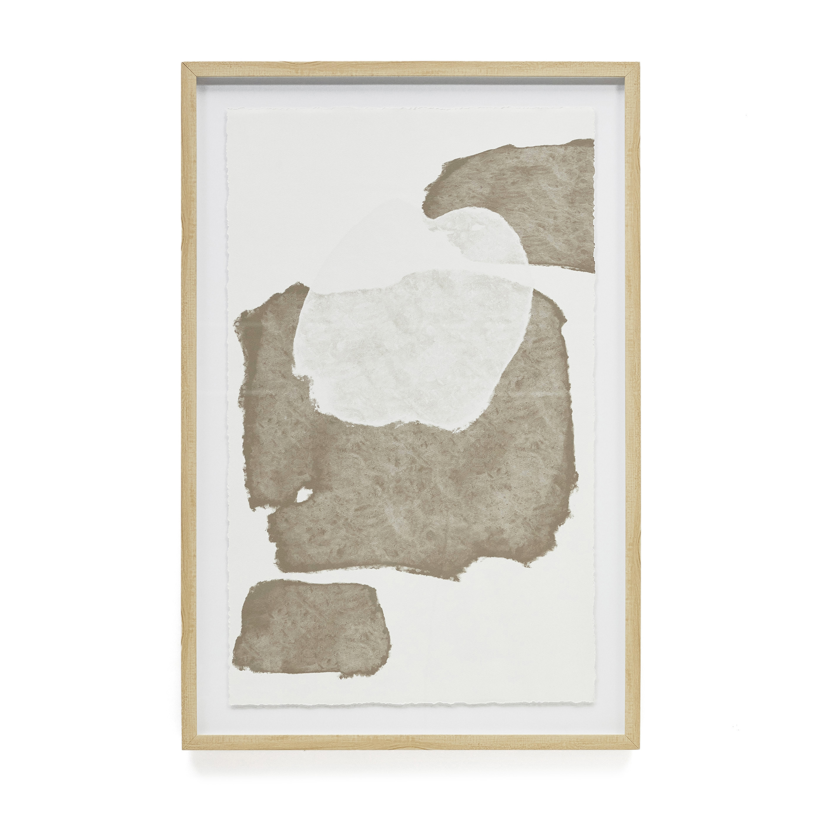 Torroella Абстрактная картина в белом и коричневом цвете 60 x 90 см La Forma (ex Julia Grup)