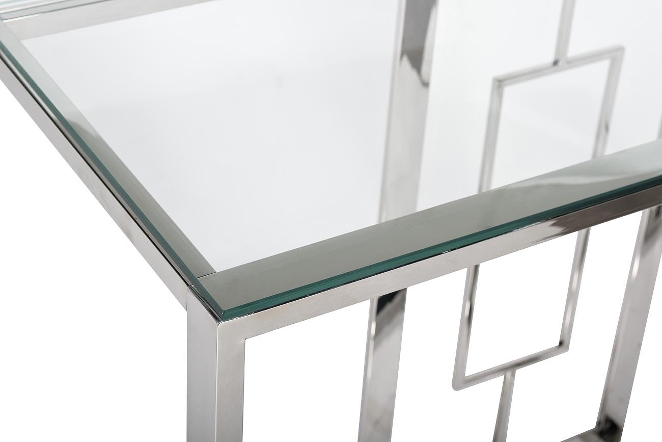 Консоль прозрачное стекло/хром Garda Decor 47ED-CST067