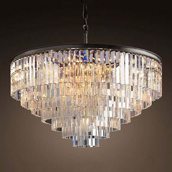 Люстра RH 1920s Odeon Clear Glass Fringe Chandelier D110 by ImperiumLoft