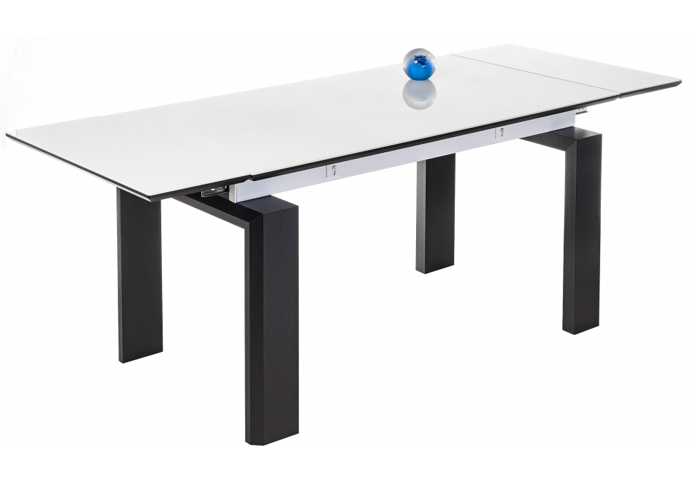 Стол стеклянный Woodville Давос белый / венге 462082