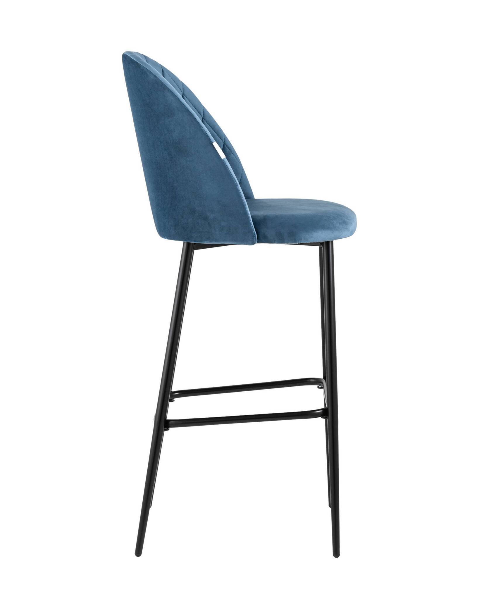 Стул барный Марсель велюр пыльно-синий Stool Group