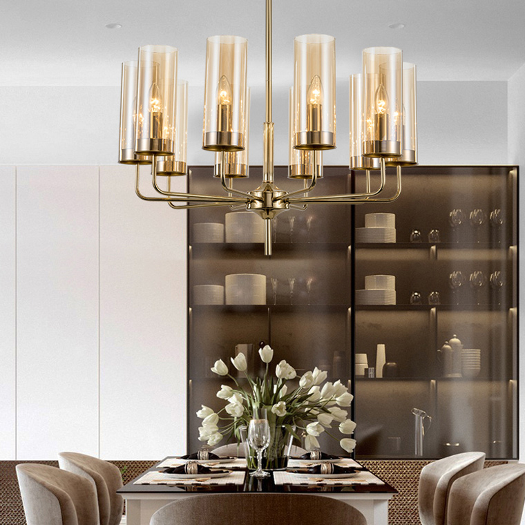 Люстра Agne Brass &amp; Blue Glass Tube Chandelier in 1970 15 Синий by ImperiumLoft