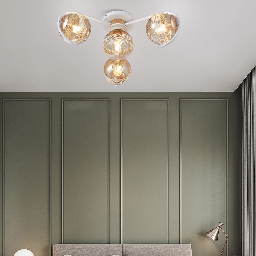 Люстра с плафонами 326208/3+1 WH+FG Arte Milano