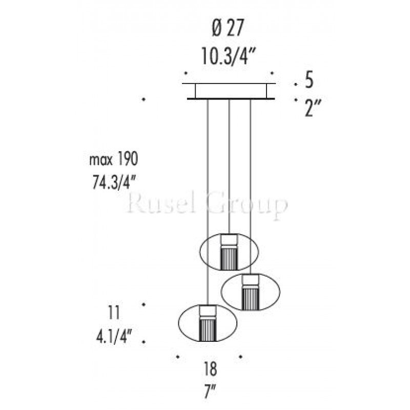Подвесной светильник LEUCOS FAIRY S/G R3