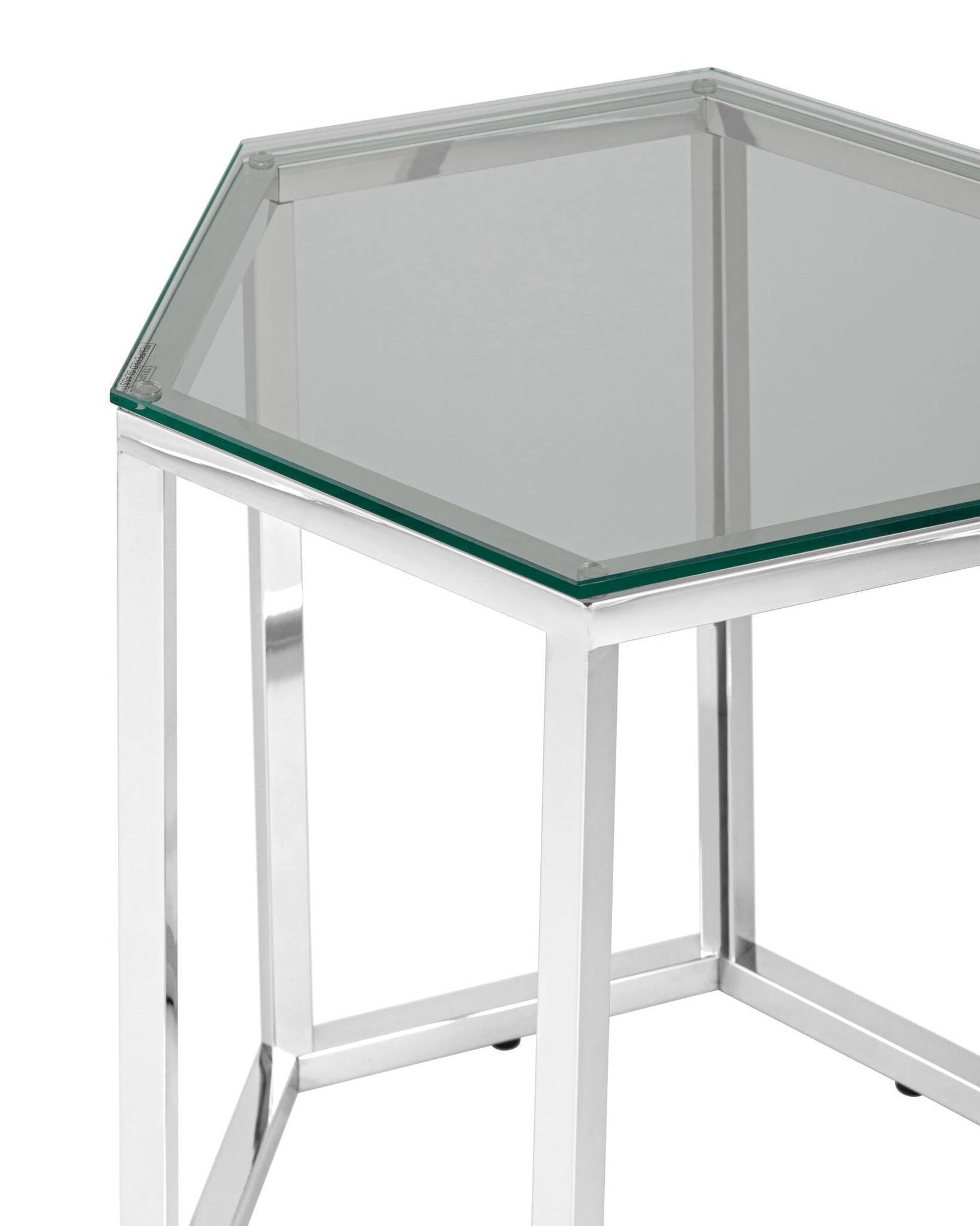 Журнальный стол ГЕКС серебро Stool Group