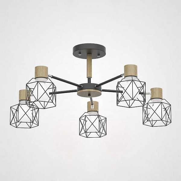 Потолочная люстра CORF B3 Black 5 lamps by ImperiumLoft
