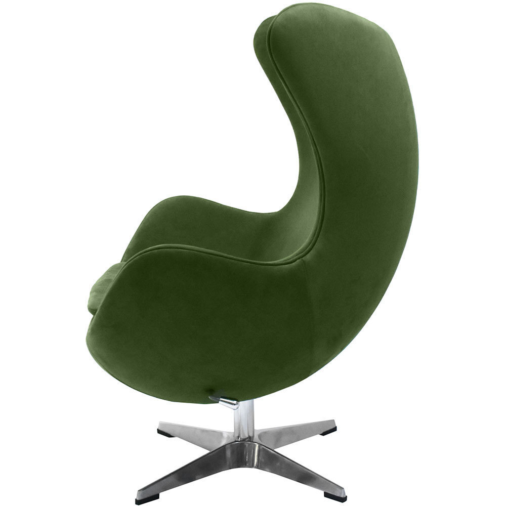 Кресло EGG CHAIR зеленый, искусственная замша Bradex Home FR 0644