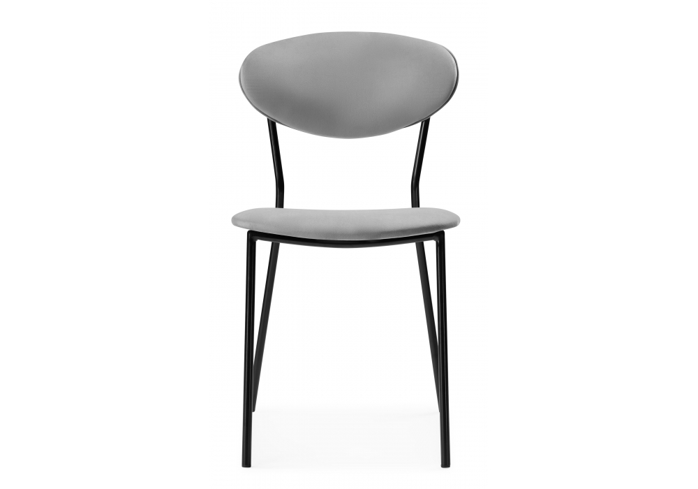 Стул Woodville Корсе светло-серый/ черный глянец 494366