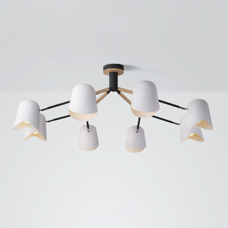 Люстра на штанге NOTCH D110 White by ImperiumLoft