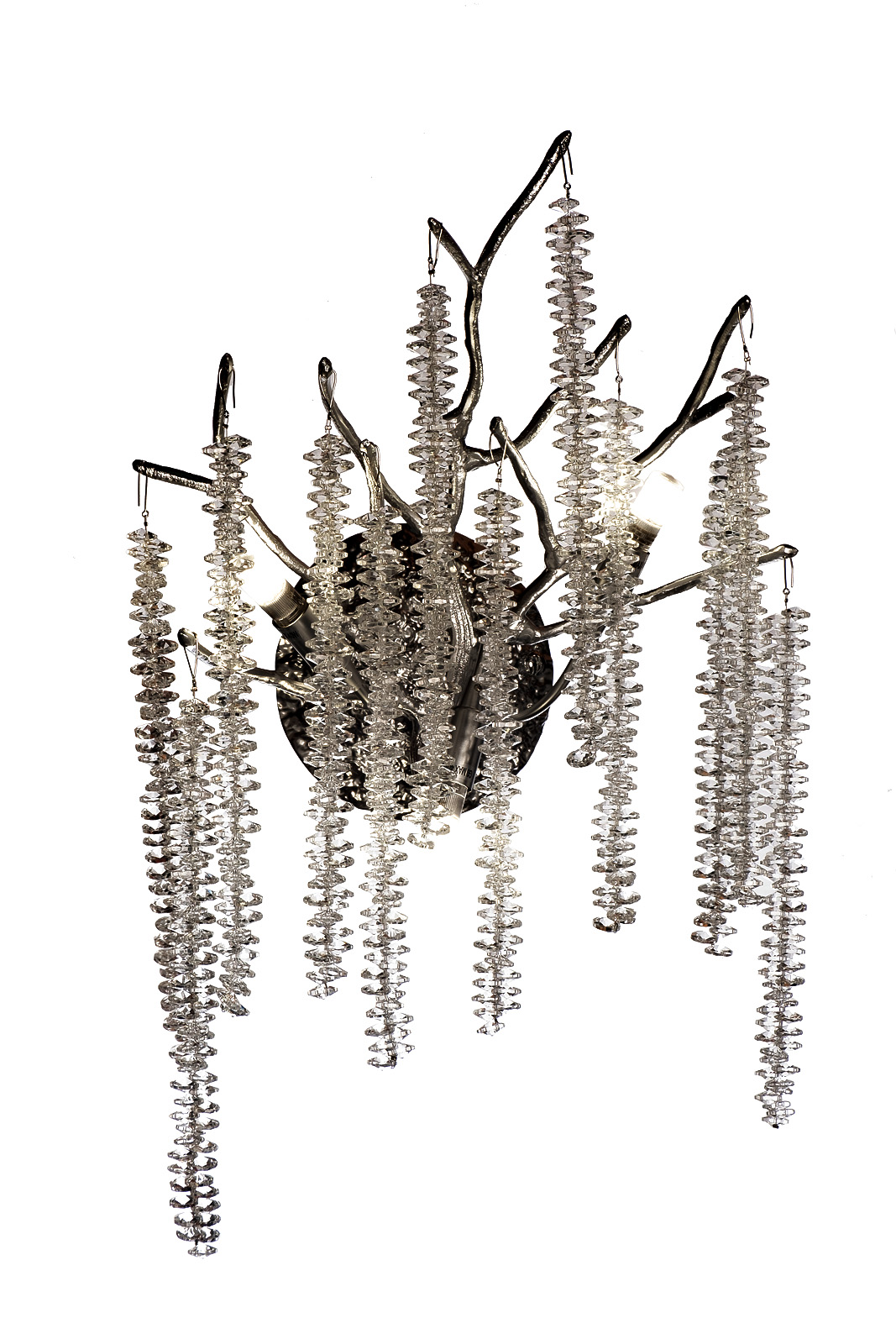 Бра со стеклянными подвесками цвет серебро Garda Decor 86-70613