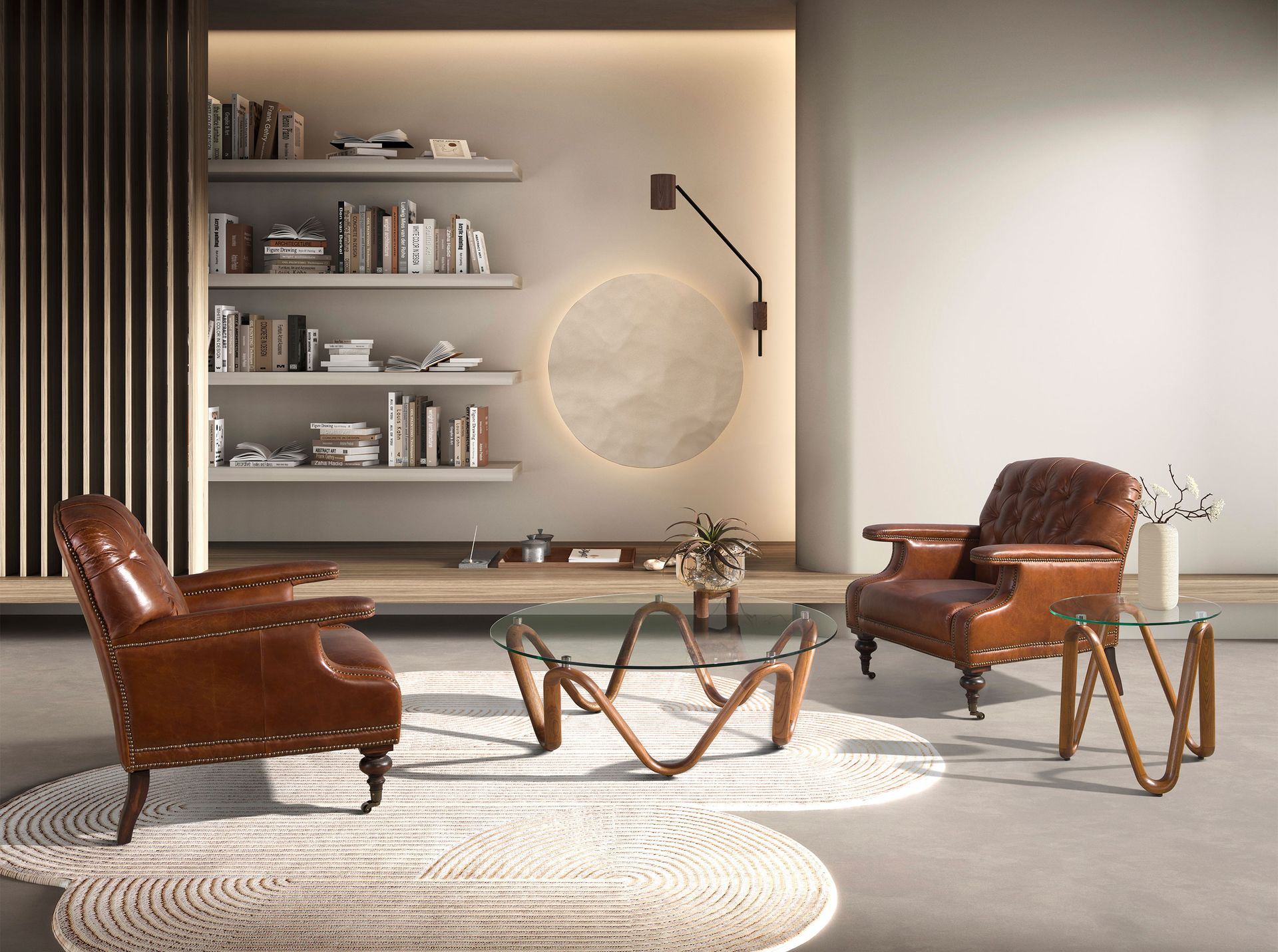 Кресло Chester 5163 из коньячно-коричневой кожи Angel Cerda