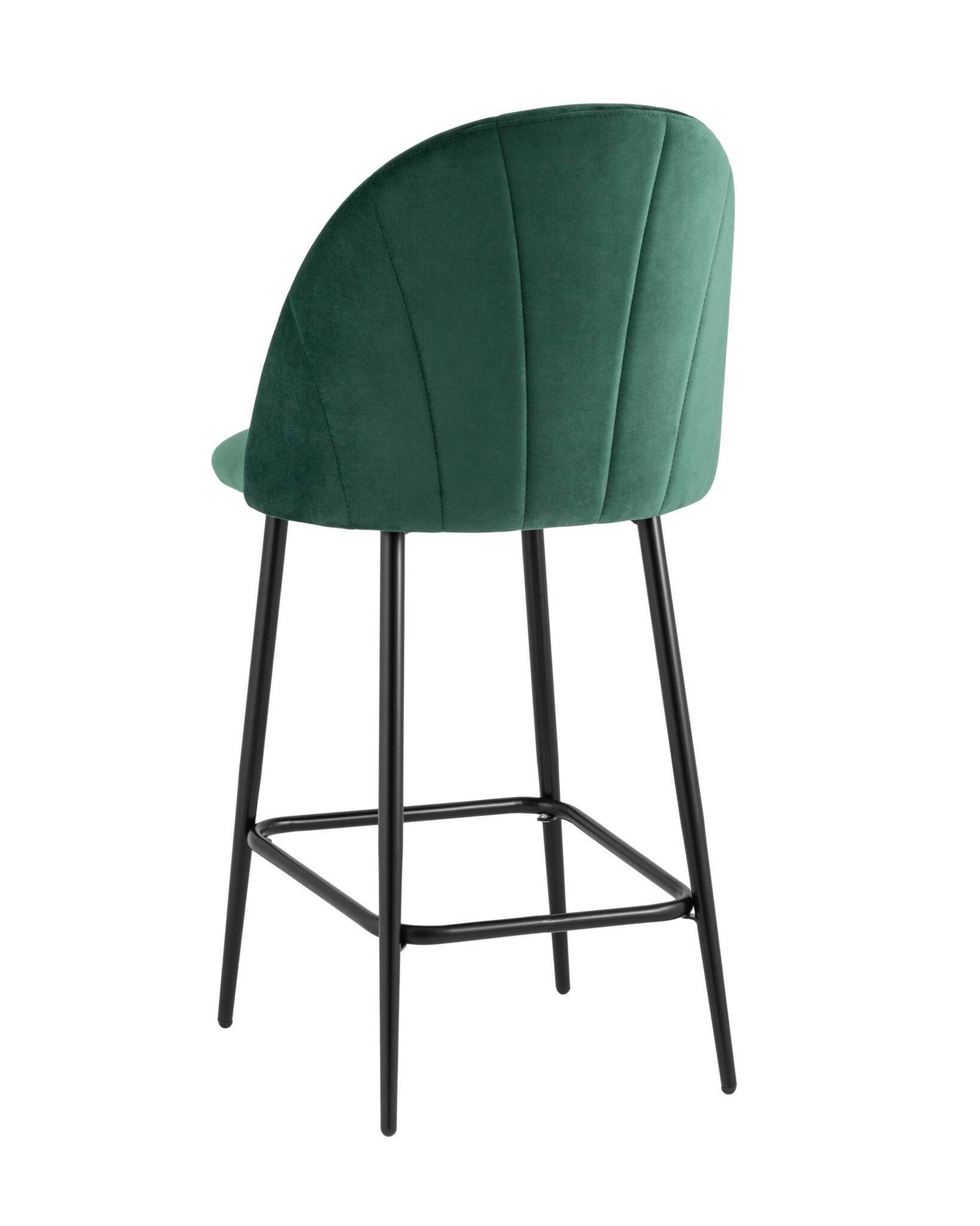 Стул полубарный Логан велюр зелёный Stool Group
