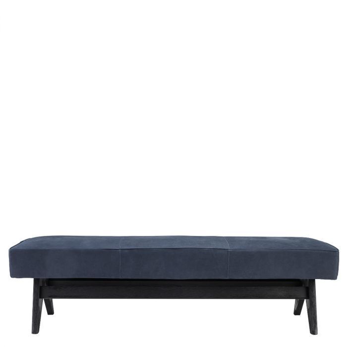 Скамейка Eichholtz Dionis black oak blue nubuck 114500